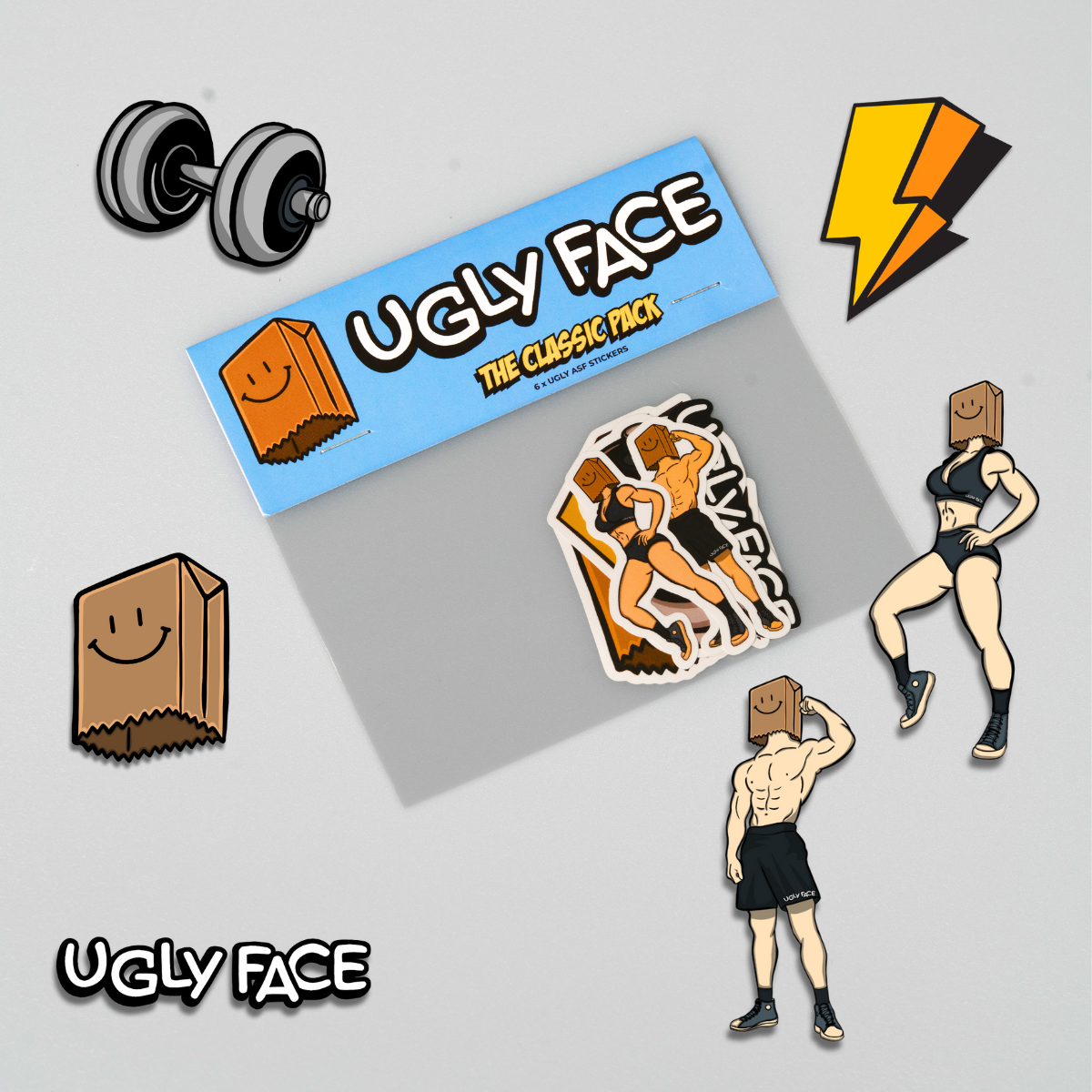 UGLYFACE® STICKER PACK | CLASSIC