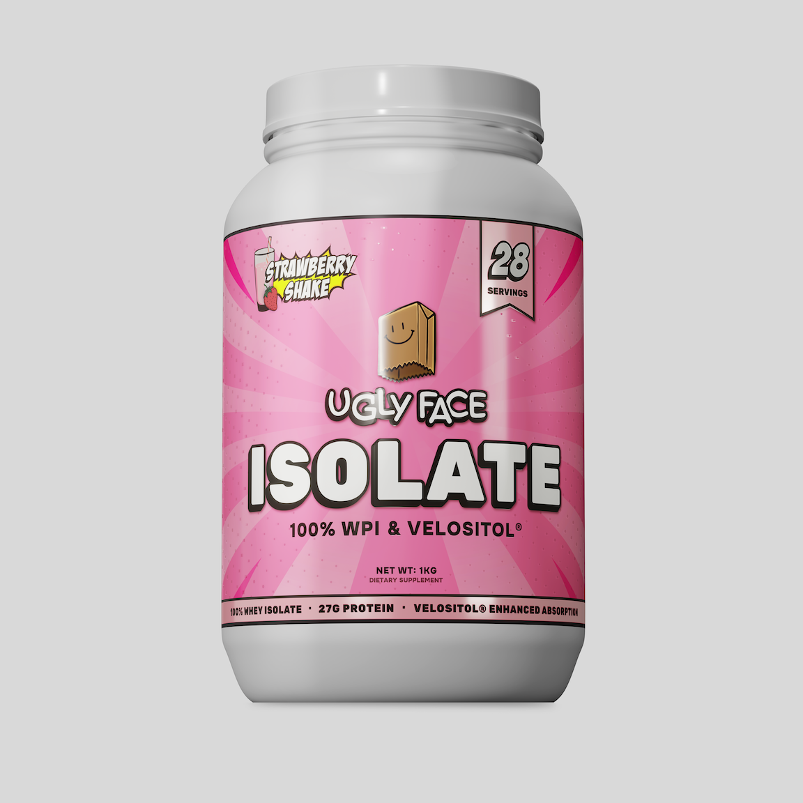 BEYOND Whey Protein Isolate 避けれ 1kg ストロベリー4個
